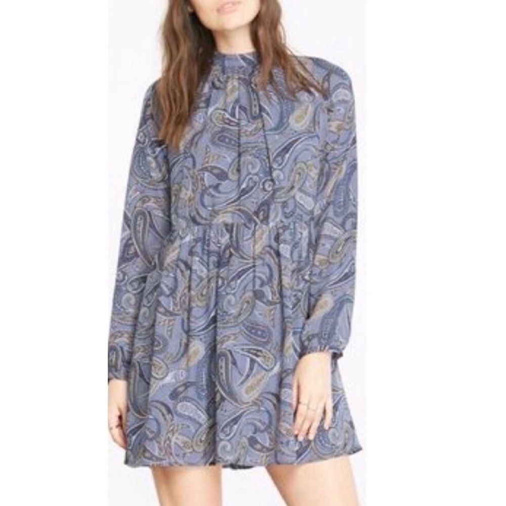 Jack by BB Dakota Triston Burgundy Paisley Dress S